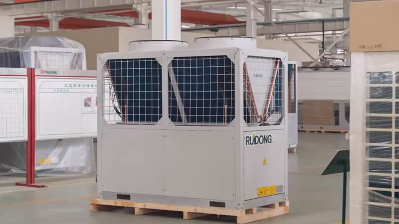 تشيلر (مبرد بالهواء) مدمج مع ضاغط حلزوني سكرول ومضخة حرارية